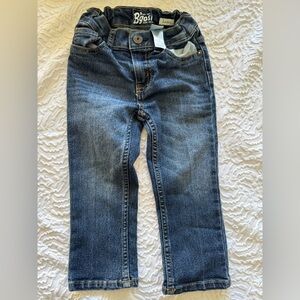 Bundle2T Adjustable Waist Jeans 4 Pair , 1 Osh Kosh,1Garanimals,2 Okie Dokie